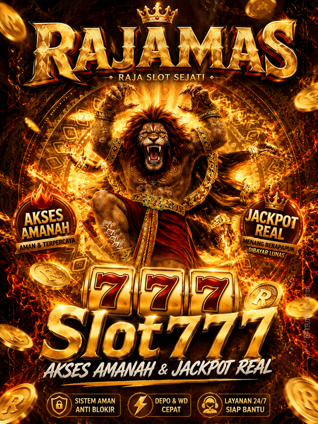 RAJAMAS Slot777: Akses Amanah & Jackpot Real